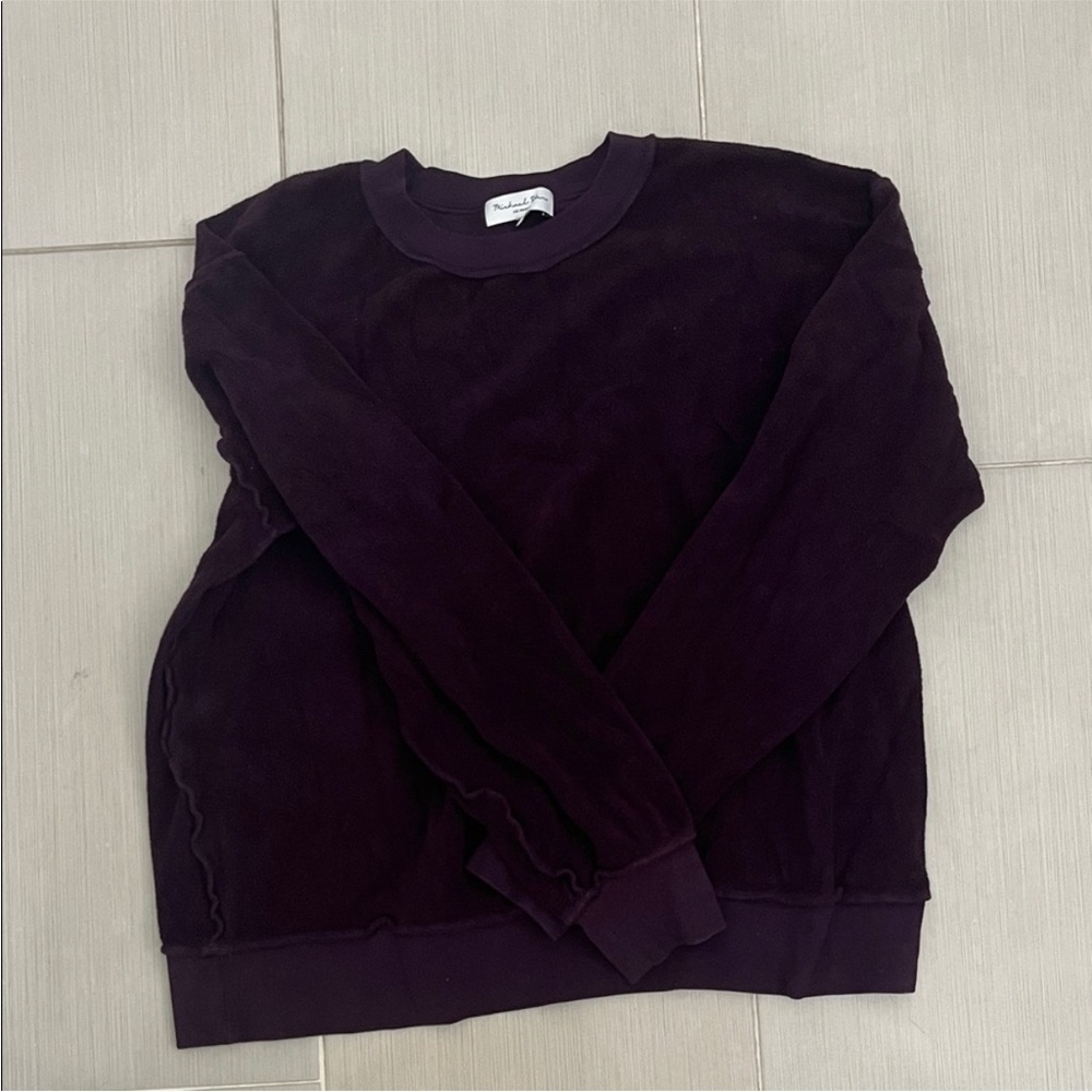Michael Stars Women's Dark Purple Crewneck Sweater
